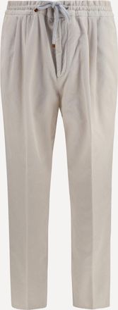 Brunello Cucinelli Pantaloni in velluto a costine con coulisse Man 44