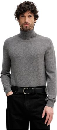 Benetton Turtleneck trui - Heren - Cashmere truien - Grijs - M - Kasjmier - Truien & Vesten