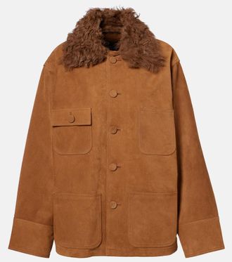 Plan C Oversized leather jacket