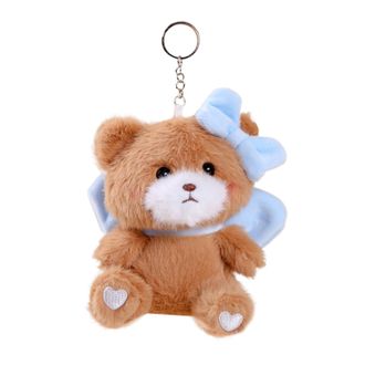 Generic Keychain Plush - Cute Bear Soft Mini Bow Teddys | Soft Mini Bow Teddys Stuffed Doll With Key Ring Clip For Kids Stuffed Animal Backpack Purse Pendant 