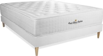 Royal Palace Bedding Somier blanco + Colchón con espuma viscoelástica 180 x 190