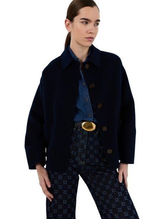 Gerard Darel Perrinea Short Coat in Ink at Nordstrom, Size Medium