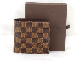 Louis Vuitton Damier Brown Damier Canvas Wallet (Bi-Fold) (Pre-Owned)