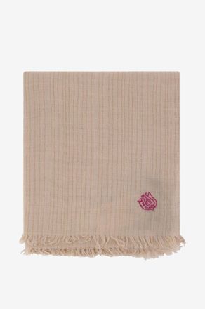 Pink Maharani Schal aus Kaschmir Zari Gold Thread