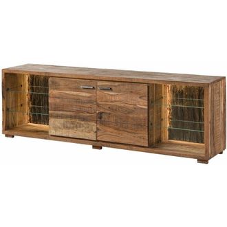 Massivmoebel24 BARK 111 Mobile Tv in legno di acacia laccato / natur 200x40x63