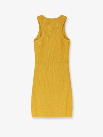 Laneus Womens Cotton Dress Yellow
