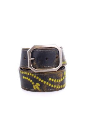 Bed Stü Mohawk Belt in Tang Black Delux at Nordstrom, Size Medium