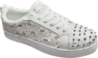 Generic Mens Willow Spike Fashion Trend Versatile Low-top Board Shoes, White, 8.5-11.5