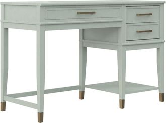 CosmoLiving by Cosmopolitan Escritorio con tablero elevable en efecto de madera verde