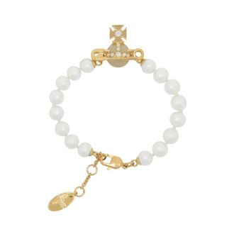 Vivienne Westwood Bracelets, female, Yellow, Size: ONE SIZE Kitty Pearl Bracelet