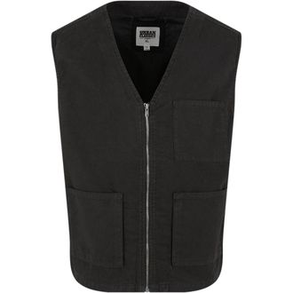 Urban Classics Heren Biologisch Katoenen Gilet (Zwart)