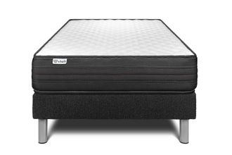 VITALIT Vitalit - Base Tapizada Negro + Colch&oacute;n Con Espuma Viscoel&aacute;stica 90 X 190