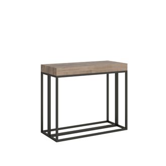 Itamoby Consolle Allungabile 90x40/300 Cm Epoca Premium Quercia Natura Telaio Antracite