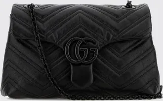Gucci Mini borsa a spalla GG Marmont in nappa matelass&eacute; con tracolla a catena