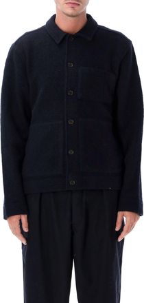 Universal Works Wool Fleece Overshirt Jacket With Dual Chest Pocket