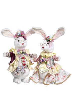 Mark Roberts Fluffy Chubby Rabbit, Set of 2 in White at Nordstrom