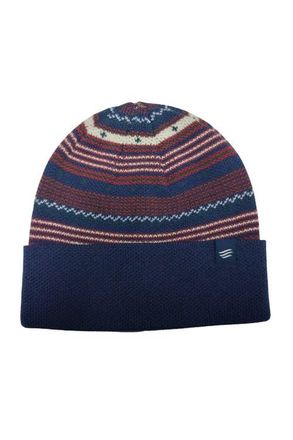 United By Blue Merino Wool Modern Fair Isle Knit Beanie in Midnight Navy at Nordstrom