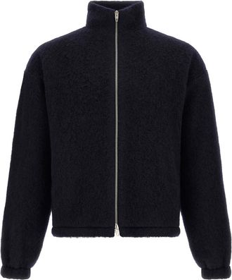 Jil Sander Dark Navy Zip-Up Sweatshirt