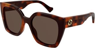 Gucci GG1300S 005 Womens Sunglasses Tortoiseshell Size 55 - Free RX Lenses - Free RX Lenses