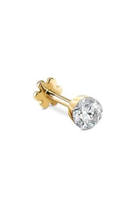 Maria Tash Single Invisible Set Diamond Stud Earring in Yellow Gold at Nordstrom, Size 3.5 Mm