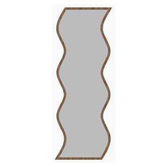 Dmora Espejo Metonoka, Forma Rectangular, Tipo De Pared, Estructura Transparente, 40x120h Cm, Color Nogal Marr&oacute;n