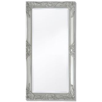 Berkfield Home Wall Mirror Baroque Style 100x50 cm Silver