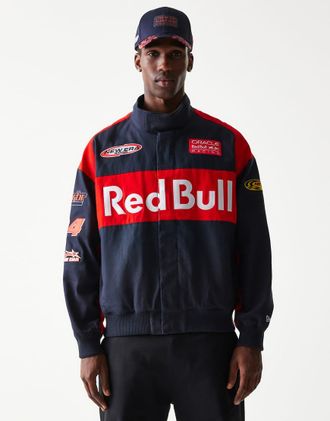 New Era Red Bull - Giacca da motociclista multicolore con zip