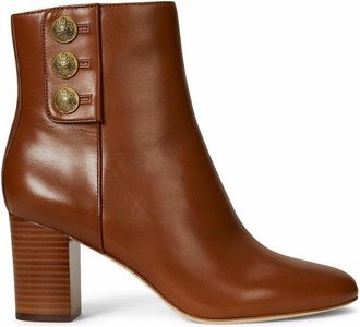 Ralph Lauren Leren enkellaarzen met hak Kenndi