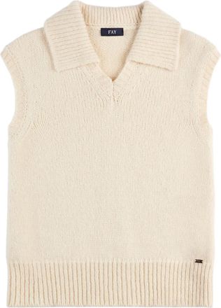 Fay Gilet con colletto polo - Toni neutri