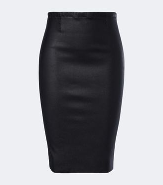 Stouls Gilda leather midi skirt