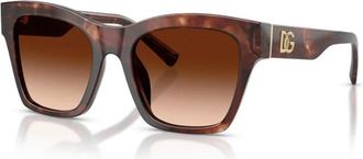 Dolce & Gabbana Vierkante Zonnebril - Dames - Zonnebrillen - Rood - 53 MM - Nylon - Accessoires