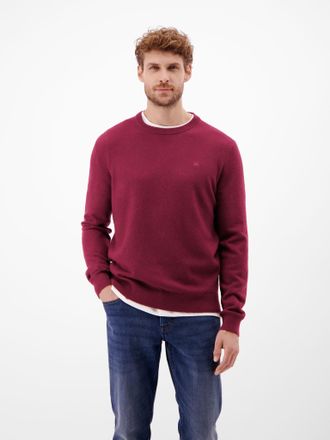 Lerros Strickpullover LERROS, Herren, Gr. XXL, schwarz, Strick, Obermaterial: 88% Schurwolle, 12% Kaschmir, unifarben, regular fit normal, Rundhals, Rippb&uuml;nd