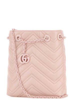 Gucci Womens Pink Leather Micro Gg Marmont Bucket Bag Ladypinladpladp Borse A Secchiello