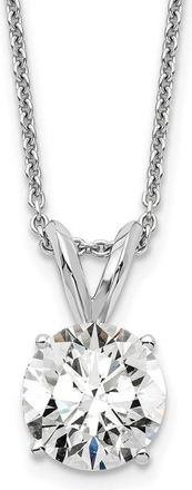 Diamond2Deal 14k Gold 1 Ct Lab Grown Diamond Round Solitaire Pendant Necklace 18