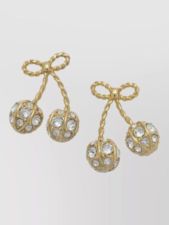 Valentino Garavani twisted crystal embellished hoop earrings