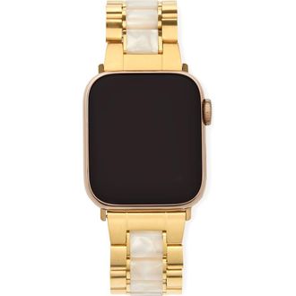 Machete Jewelry Boyfriend Apple Watch Band in Gold - White Shell at Nordstrom
