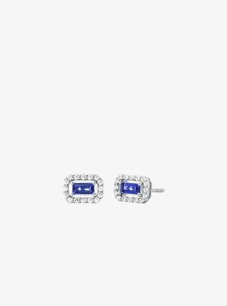 Michael Kors Precious Metal-Plated Sterling Silver Pav&eacute; Halo Stud Earrings