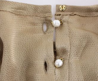 Dolce & Gabbana Gold SPECIAL Piece Runway Crystal Womens Blouse (Pre-Owned)