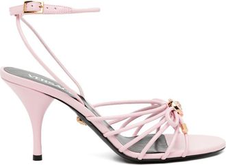 Versace Delicate Strappy Sandals with Gold Emblem