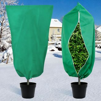 OEM Funda Protectora De Invierno Para Plantas De Exterior, 2 Piezas, 120 X 180 Cm, 80 G/m&sup2;, Resistente A Desgarros, Reutilizable, Con Cremallera (verde)