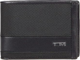 Tumi Alpha Double Billfold Bill-fold Mens Wallet Black, Ballistic Nylon