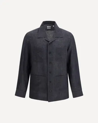 Brunello Cucinelli Easy fit linen Shirt Male XXL