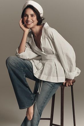 AG - Adriano Goldschmied AG Adria High Rise Drawstring Wide Leg Jeans