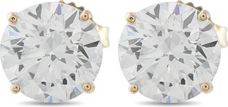 Luxury Bazaar 14K Yellow Gold 5.0ct Lab-Grown Diamond Stud Earrings LG25-100825