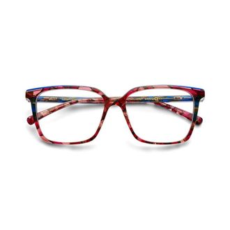 Etnia Barcelona Gera Bold Oversized Square Acetate Eyeglasses with Artistic Multicolored Pattern
