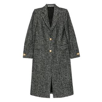 Tagliatore Herringbone Button-detail Coat