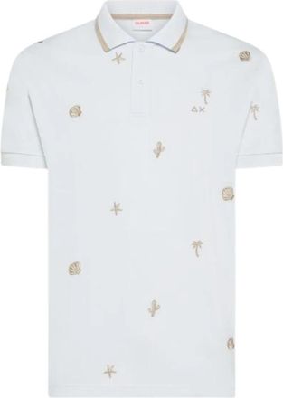 Sun 68 Polo Shirt - Heren - Polos - Wit - L - Katoen - Tops