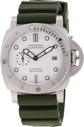 Officine Panerai Pre-owned Panerai Submersible QuarantaQuattro Automatic White Dial Mens Watch PAM01226