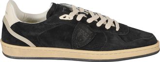 Philippe Model Daim Noir PGAL Low Calf Leather Low-Top Sneakers