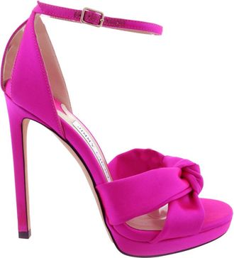 Jimmy Choo London Rosie 120 Satin Sandals, Brand Size 34 ( US Size 4 )